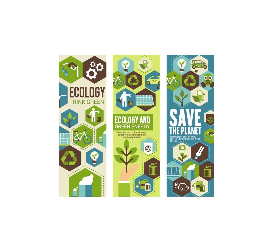 Environment protection banner for eco concept vector