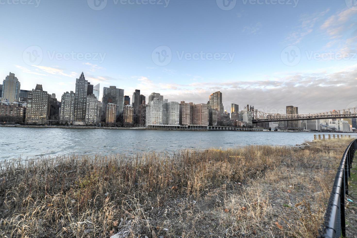 vista de manhattan desde la isla roosevelt foto