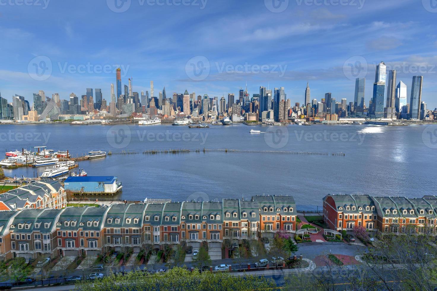 New York City - April 21, 2019 -  Panoramic view of the New York City skyline from Hamilton Park, Weehawken, New Jersey. photo