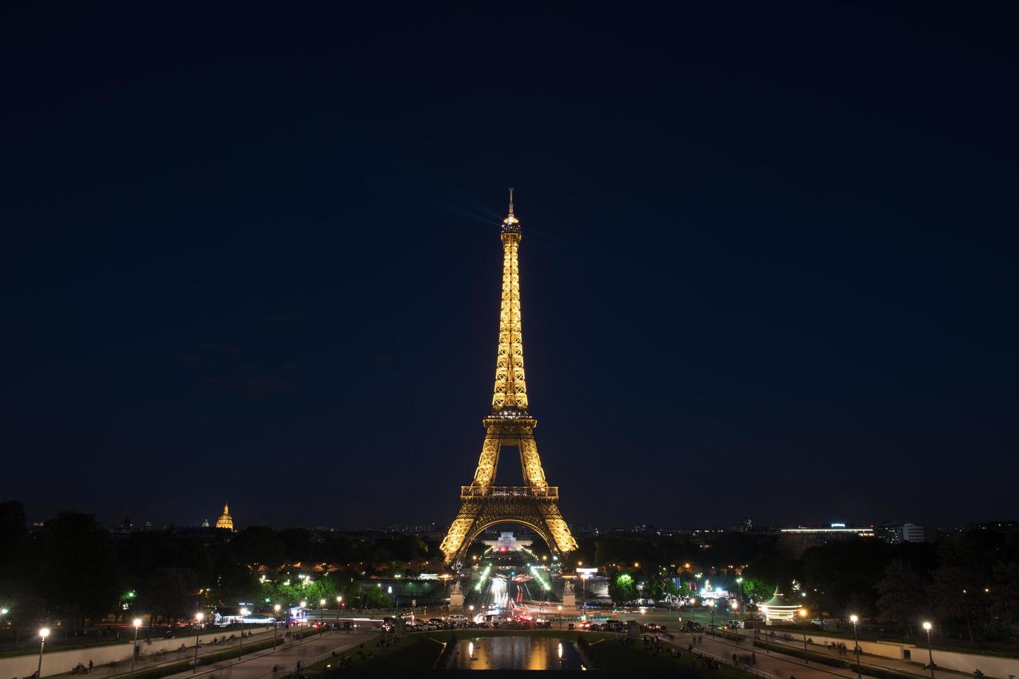 The Eiffel Tower, a wrought iron lattice tower on the Champ de Mars in Paris, France, 2022 photo