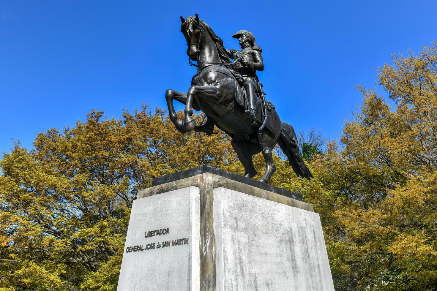 Washington, DC - Apr 3, 2021 -  Statue of General Jose de San Martin in Washington DC. photo