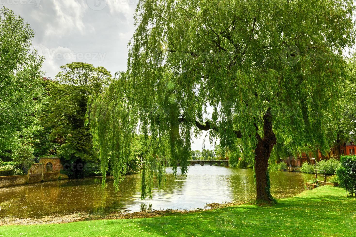 Canals of Bruges, Belgium, the Venice of the North. photo