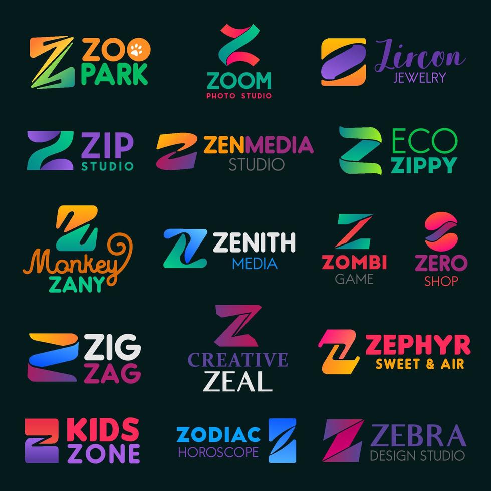 Company business identity Z letters vector