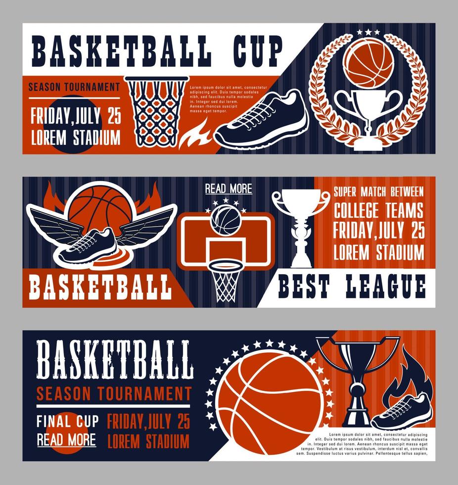 Vecteur Stock Basketball Poster Vector. Banner Advertising. Sport Event  Announcement. Announcement, Game, League, Camp Design. Championship  Illustration