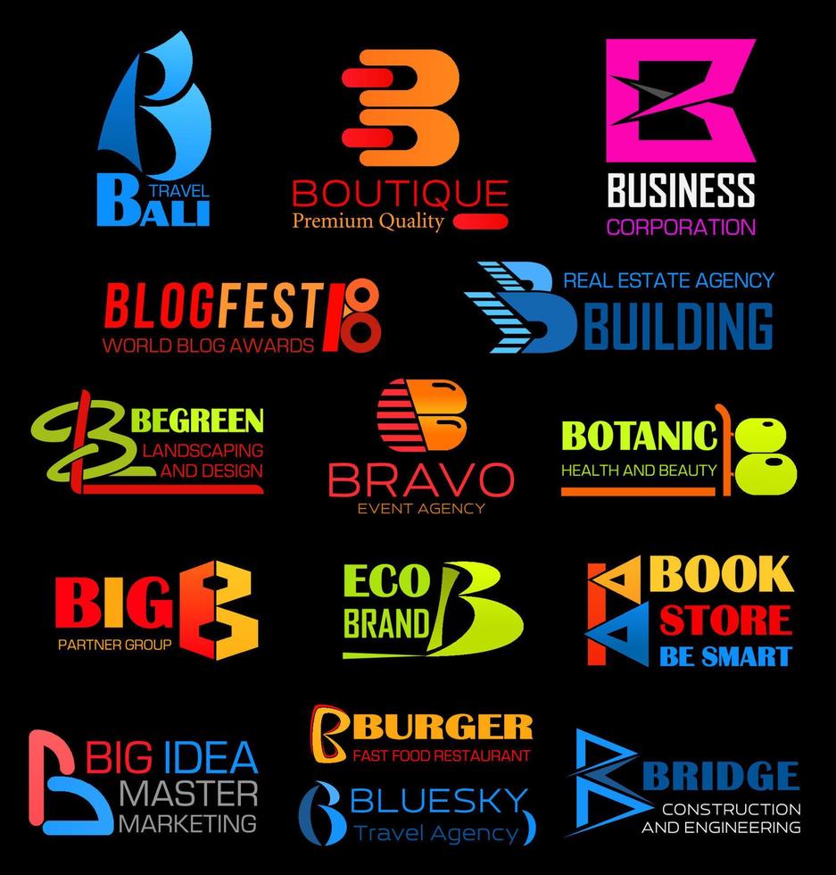 Vector letter B, company or brand identity
