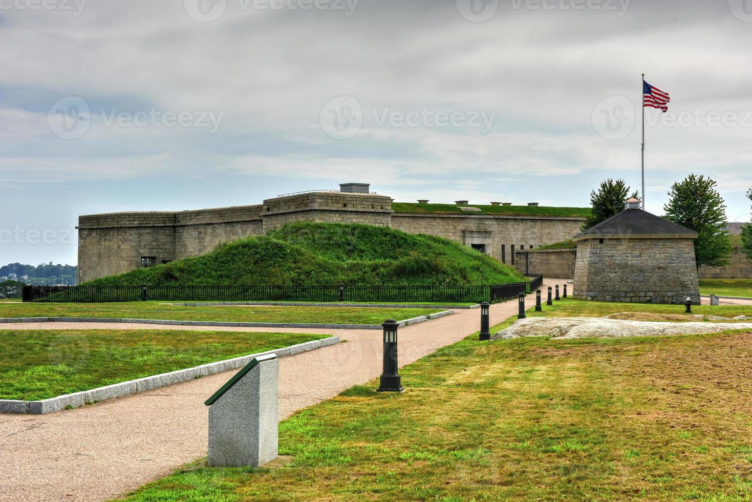 Fort Trumbull in New London, Connecticut along the Atlantic Coast, built in the Egyptian Revival style in the 19th century. photo