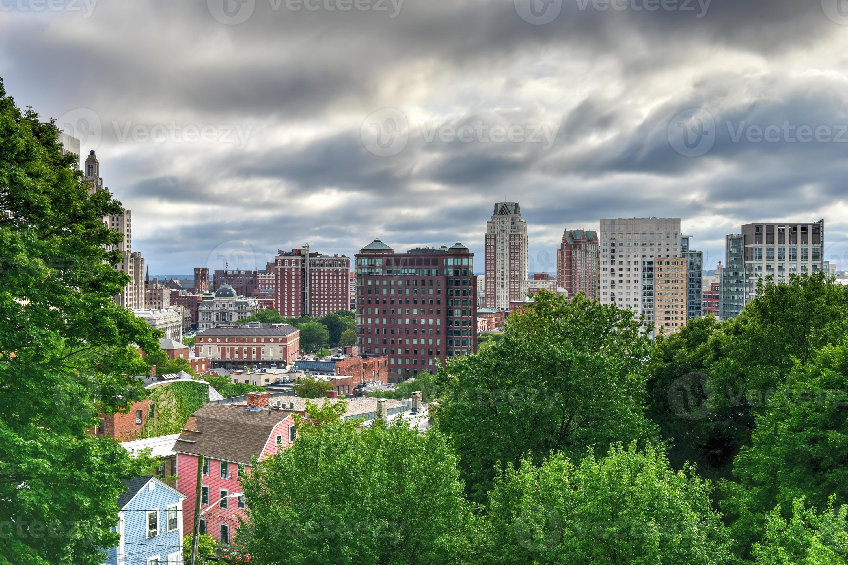 Aerial view of downtown Providence, Rhode Island. 16168319 Stock Photo