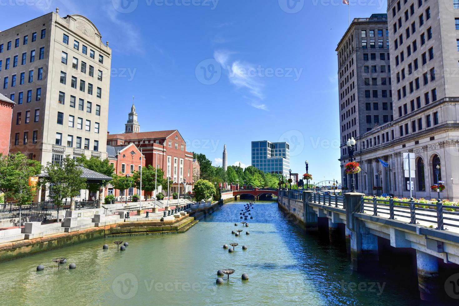 providencia, paisaje urbano de rhode island en el parque acuático. foto