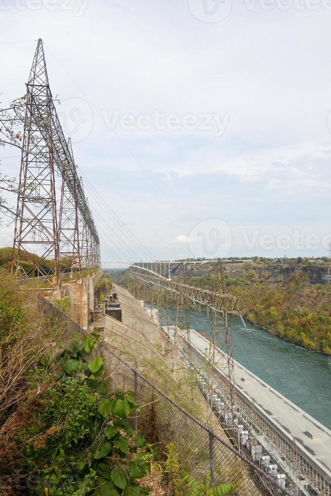 View of the Sir Adam Beck Hydroelectric Generating Stations as seen from Ontario, Canada. photo