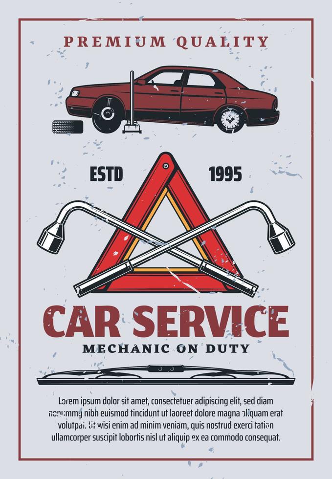 Car mechanic garage, auto service vector