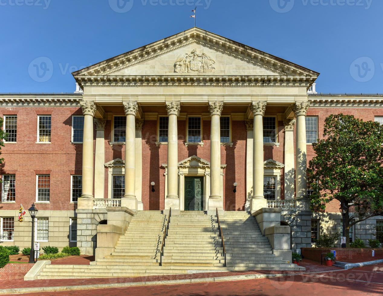 Maryland State Capital building in Annapolis, Maryland on summer afternoon. It is the oldest state capitol in continuous legislative use, dating to 1772. photo