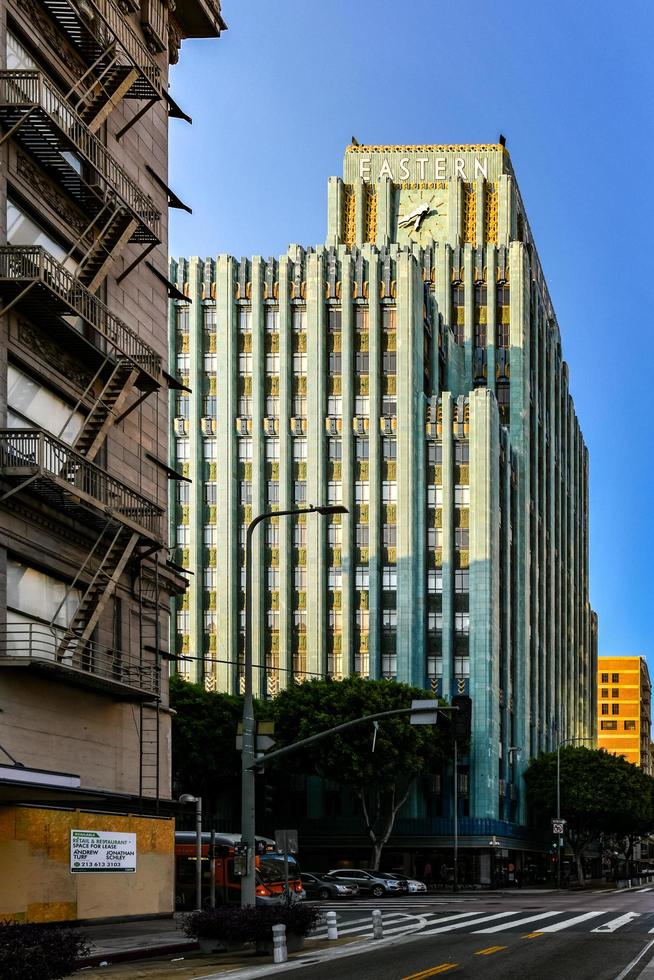 Los Angeles CA, Aug 26, 2020 The iconic Eastern Columbia Building in downtown LA is a