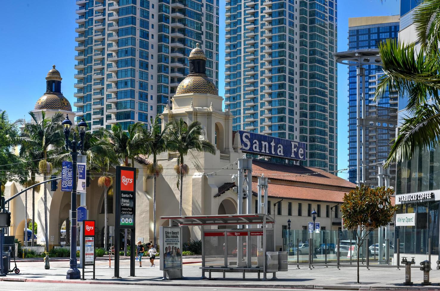 San Diego, California - July 19, 2020 -  Union Station in San Diego, USA. The Spanish Colonial Revival style station opened on March 8, 1915 as Santa Fe Depot. photo