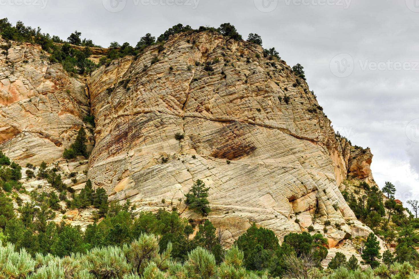 Rock formations along the Johnson Canyon Road in Utah, USA. photo