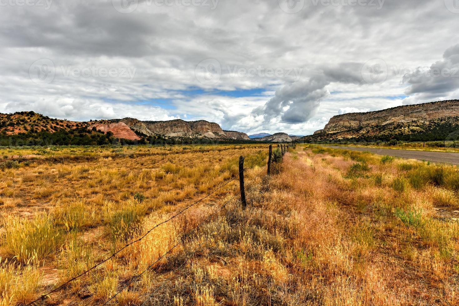 Rock formations along the Johnson Canyon Road in Utah, USA. photo