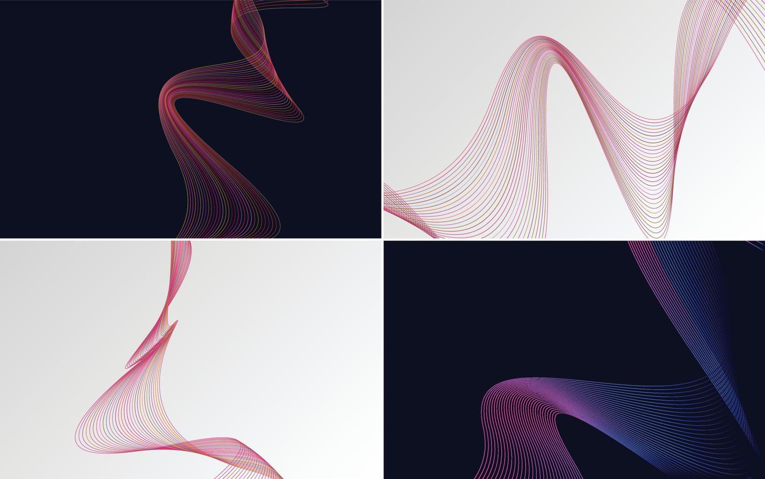 modern wave curve abstract presentation background Pack vector