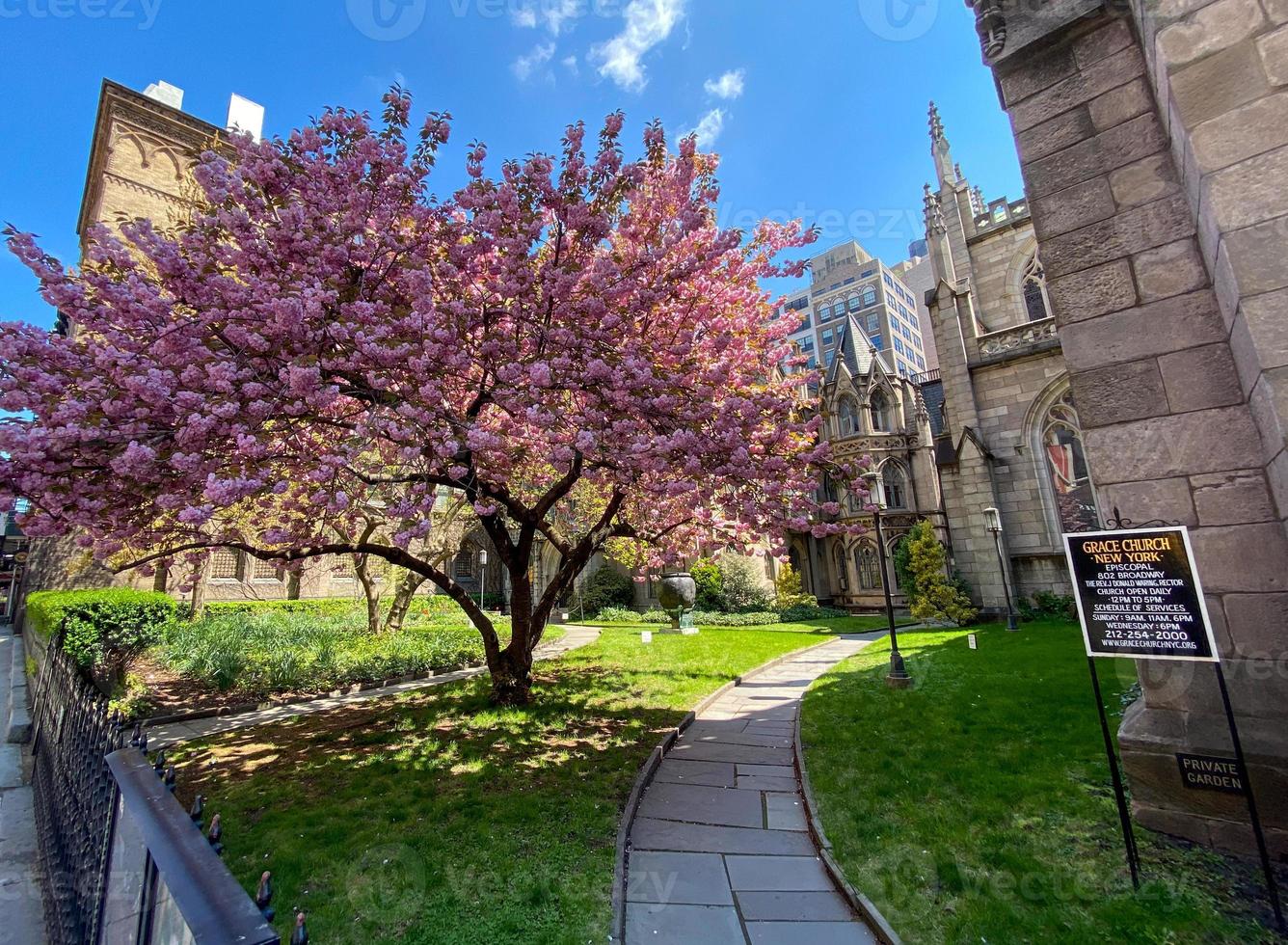 New York City - Apr 19, 2020 -  Grace Church is a historic parish church in Manhattan, New York City which is part of the Episcopal Diocese of New York. photo