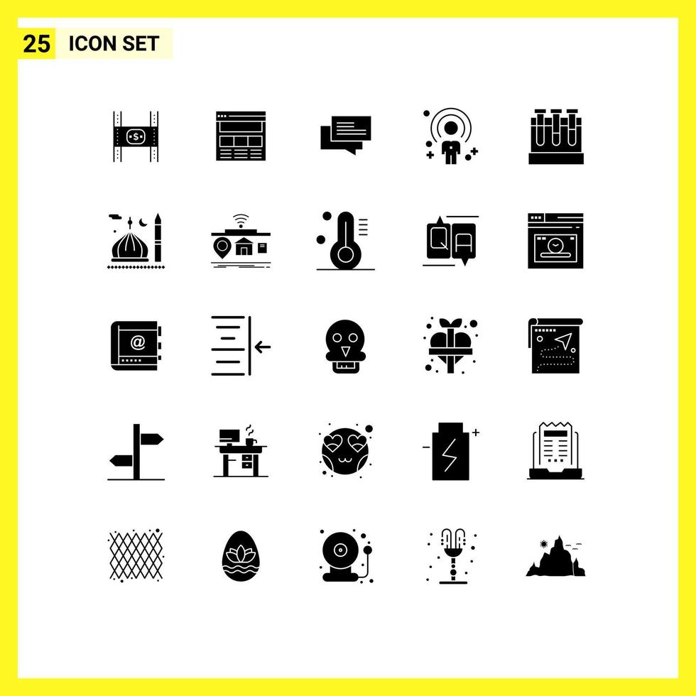 paquete de iconos de vector de stock de 25 signos y símbolos de línea para elementos de diseño de vector editables de comercio electrónico de cliente web humano de persona