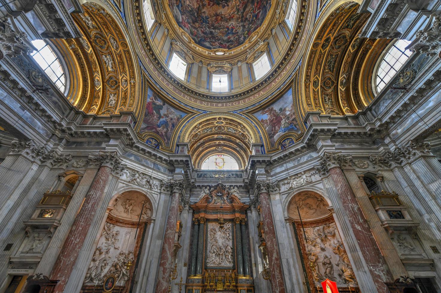 Rome, Italy - March 23, 2018 -  The church of Sant'Agnese in Agone is one of the most visited churches in Rome due to its central position in the famous Piazza Navona in Rome, Italy. photo