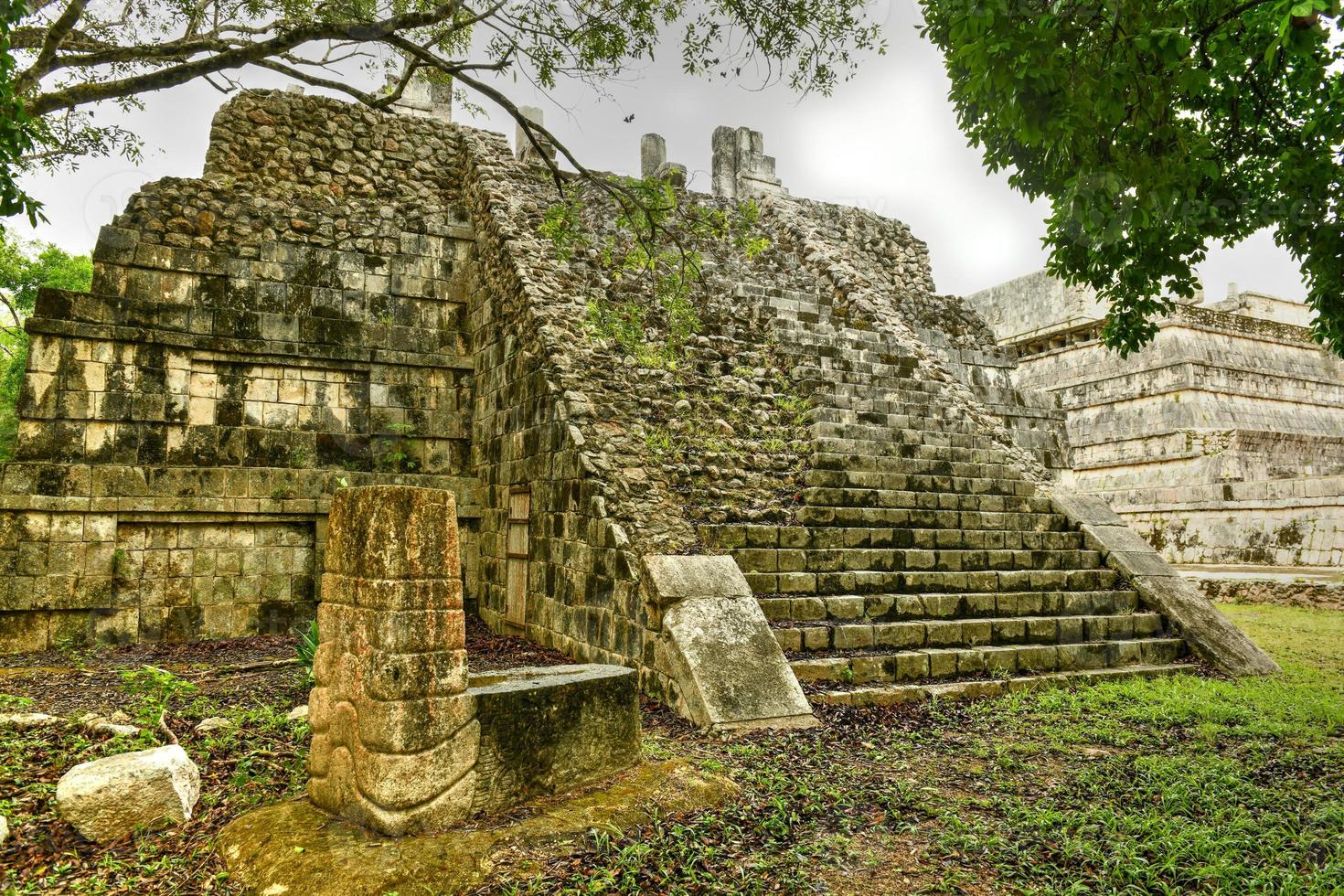 Templo de las Grandes Mesas at the center of Chichen Itza archaeological site in Yucatan, Mexico. Chichen Itza is a UNESCO World Heritage Site. photo