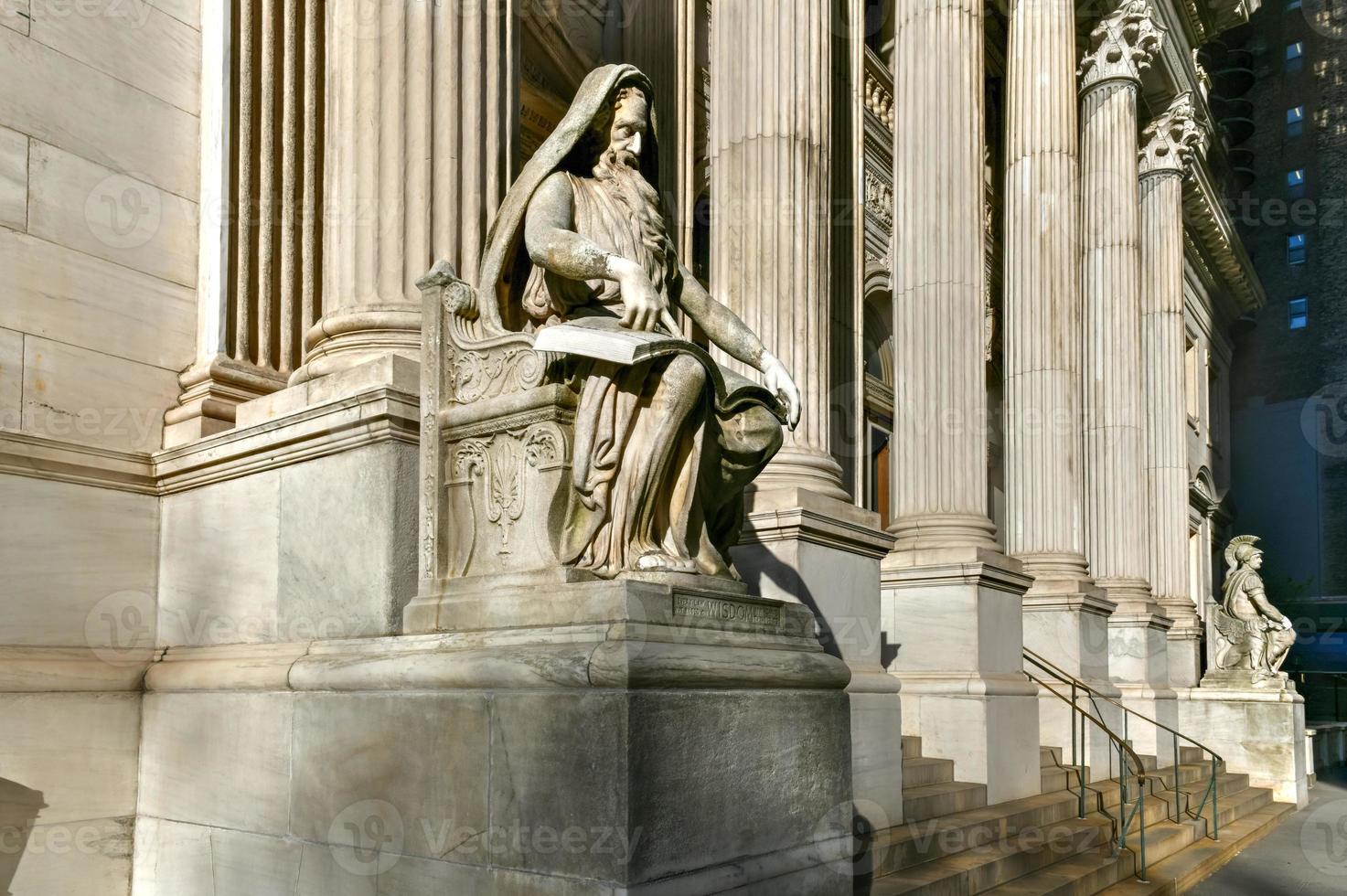 Wisdom monument of the Appellate Division Courthouse of New York State by Madison Square Park in New York City. photo