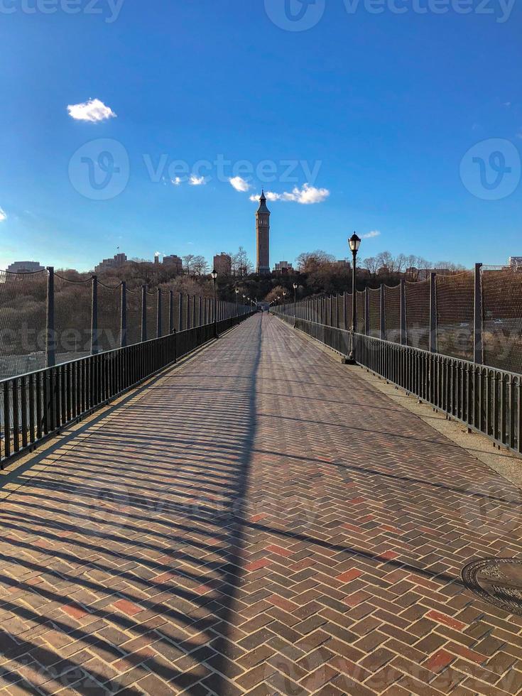 View along the High Bridge is the oldest bridge in New York City between Harlem, Manhattan and the Bronx. photo