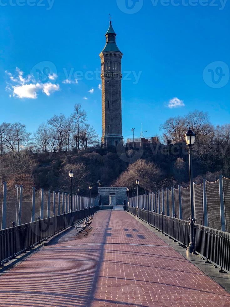 View along the High Bridge is the oldest bridge in New York City between Harlem, Manhattan and the Bronx. photo