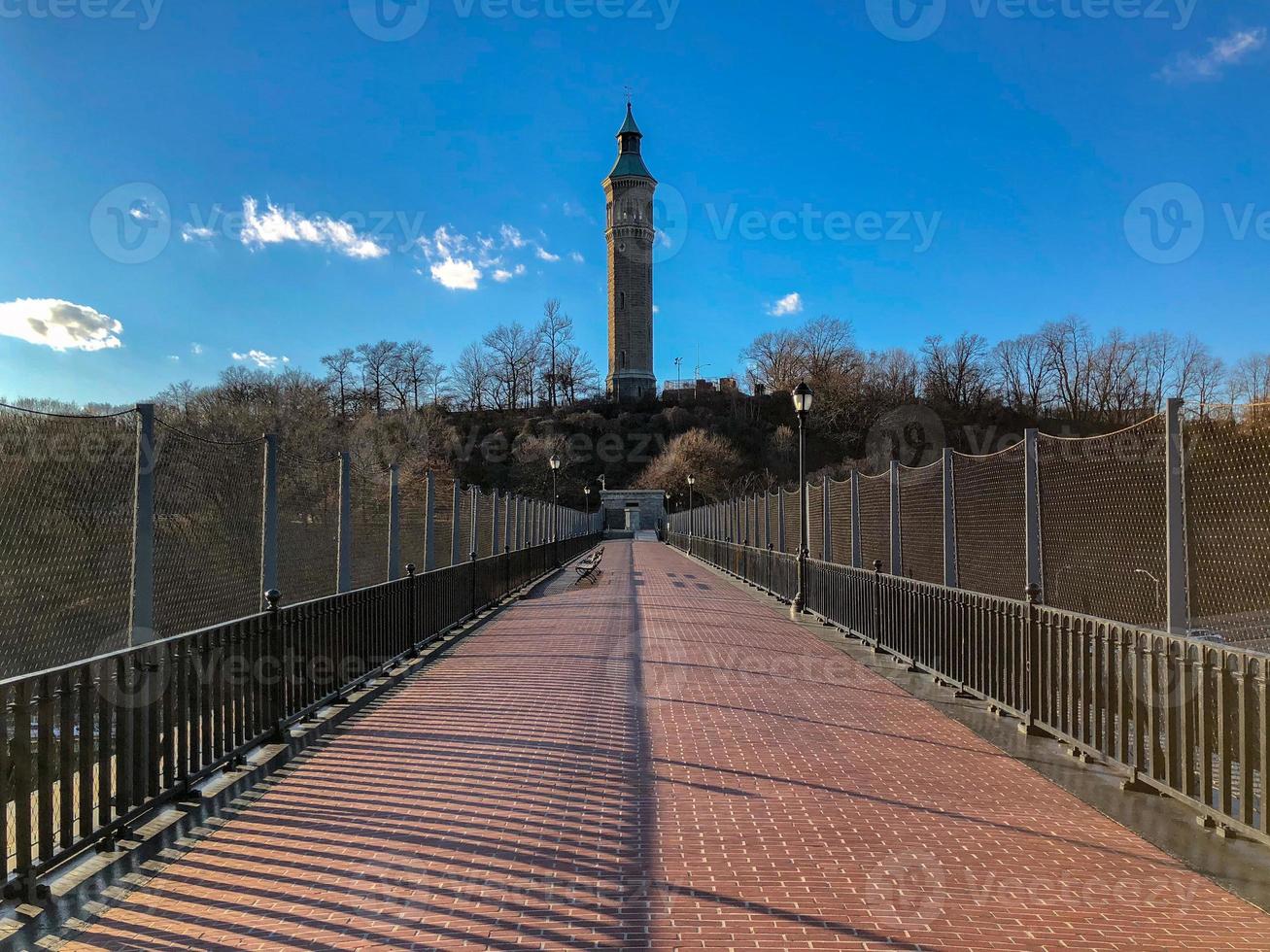 View along the High Bridge is the oldest bridge in New York City between Harlem, Manhattan and the Bronx. photo