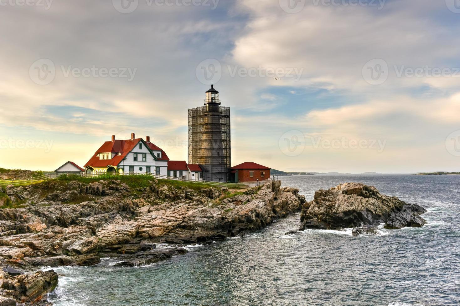 Portland Head Lighthouse in Cape Elizabeth, Maine. It is a historic lighthouse in Cape Elizabeth, Maine. Completed in 1791, it is the oldest lighthouse in the state of Maine. photo