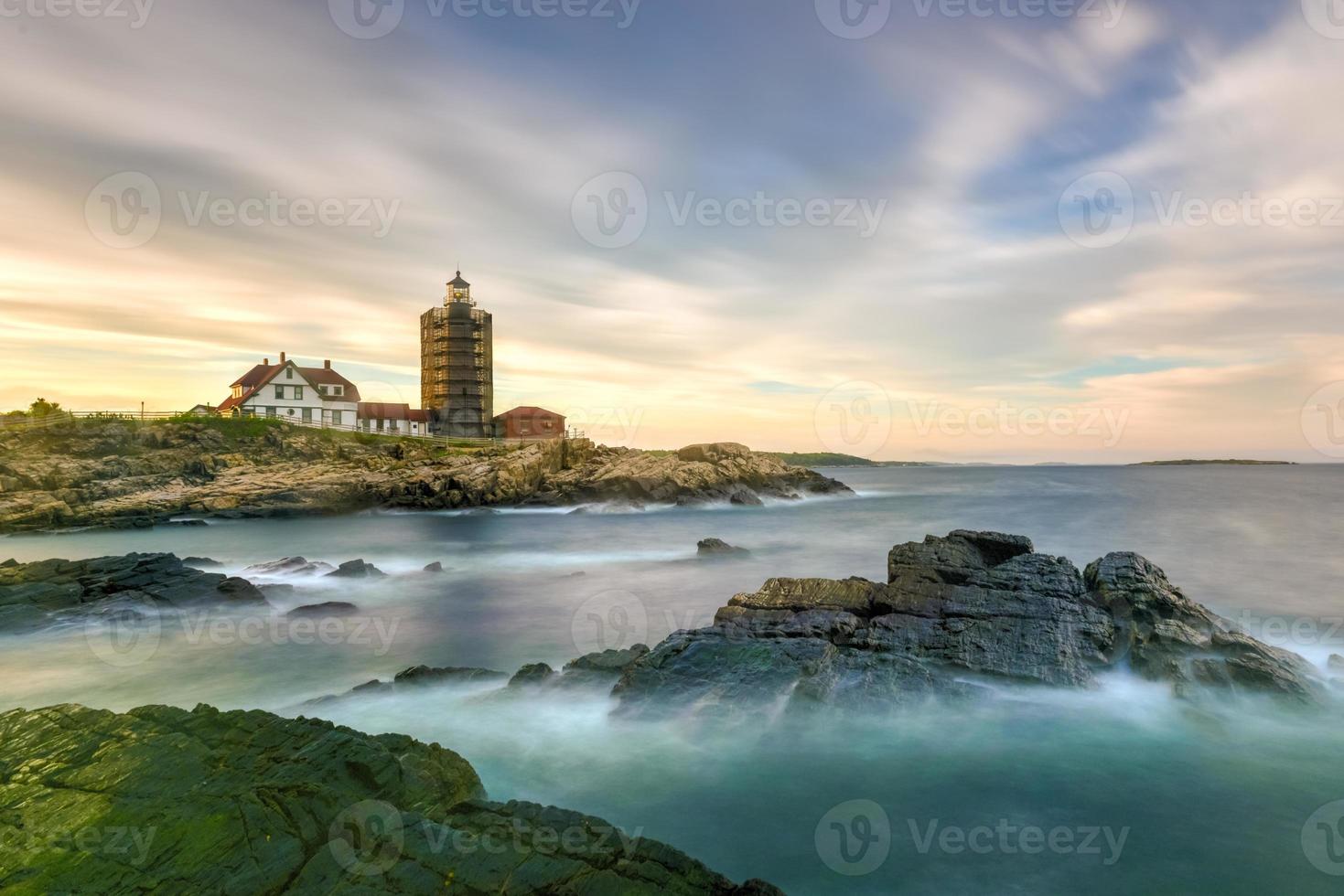 Portland Head Lighthouse in Cape Elizabeth, Maine. It is a historic lighthouse in Cape Elizabeth, Maine. Completed in 1791, it is the oldest lighthouse in the state of Maine. photo