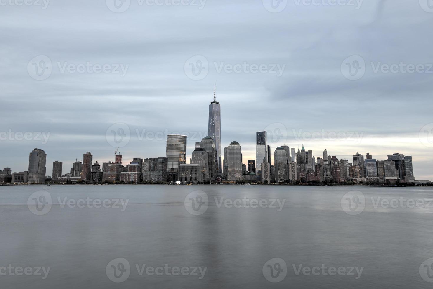 horizonte de la ciudad de nueva york desde nueva jersey foto