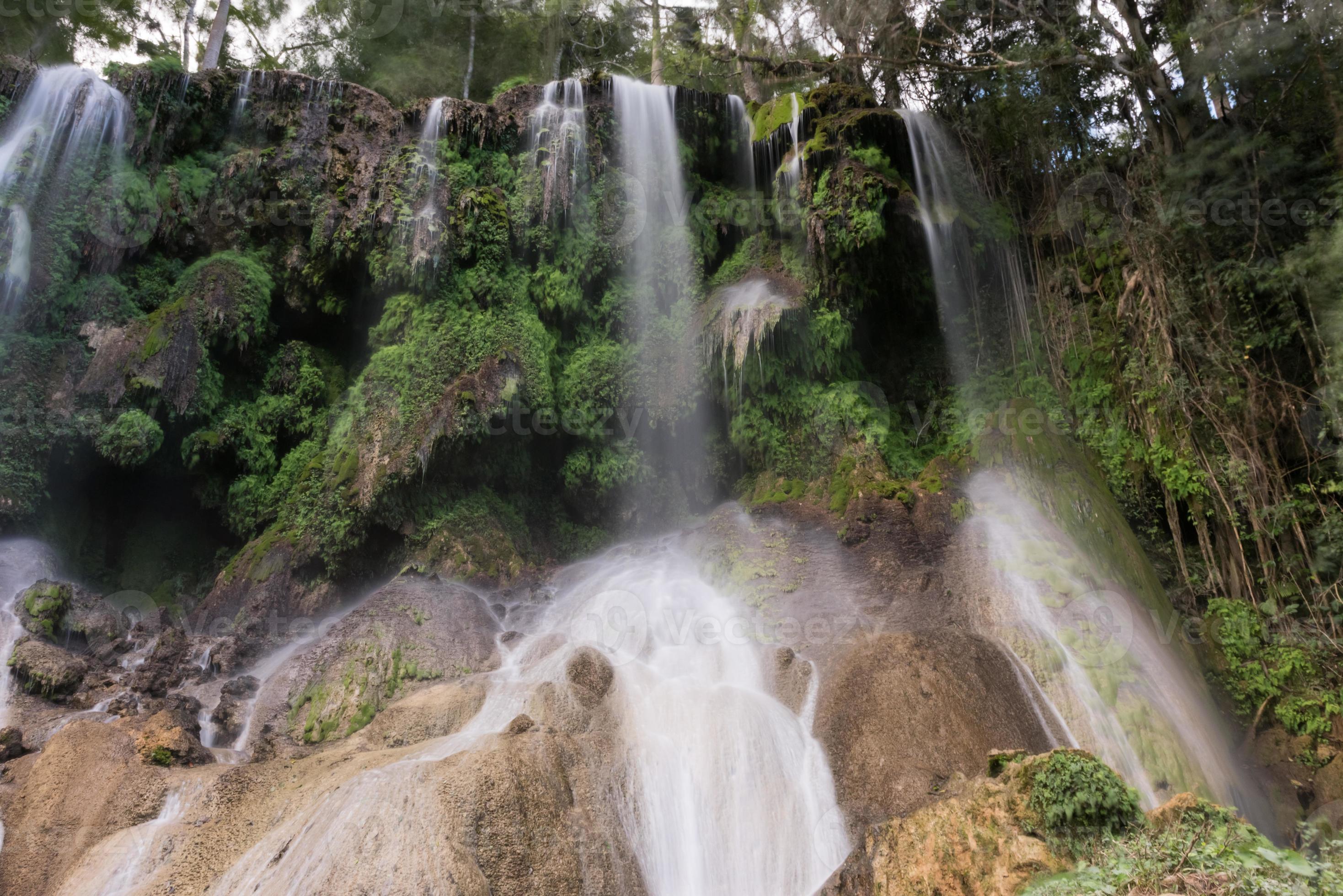 El Nicho Waterfalls in Cuba. El Nicho is located inside the Gran Parque Natural Topes de El Nicho Waterfalls in Cuba. El Nicho is located inside the Gran Parque Natural Topes de