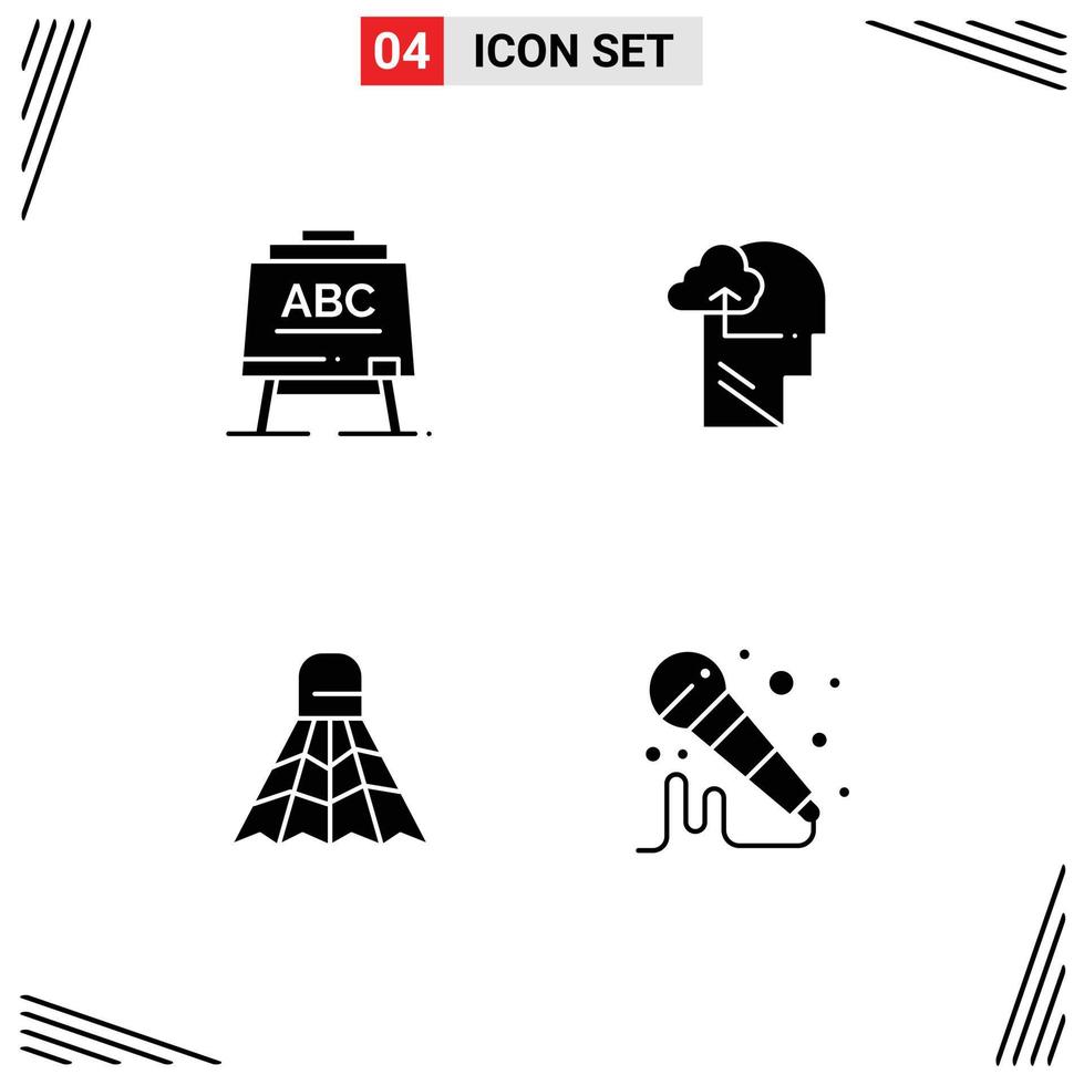 Creative Icons Modern Signs and Symbols of learining shuttlecock board mind game Editable Vector Design Elements