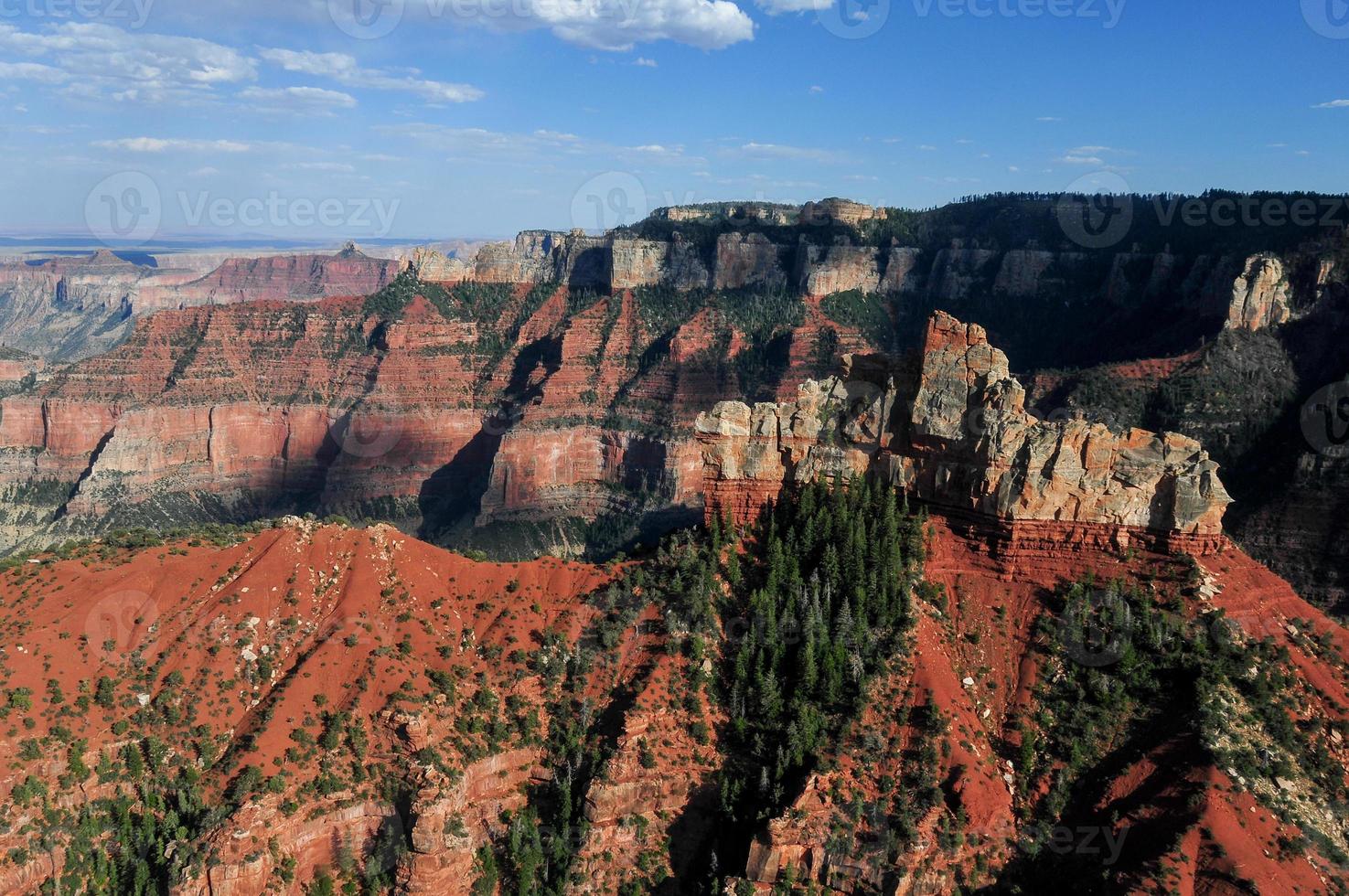 Grand Canyon National Park from the air. photo