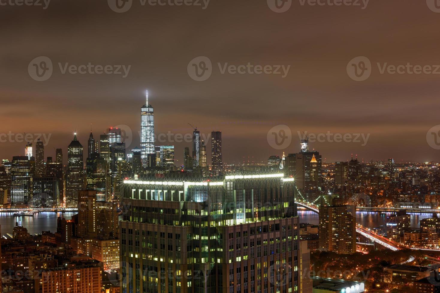 vista del horizonte de la ciudad de nueva york foto