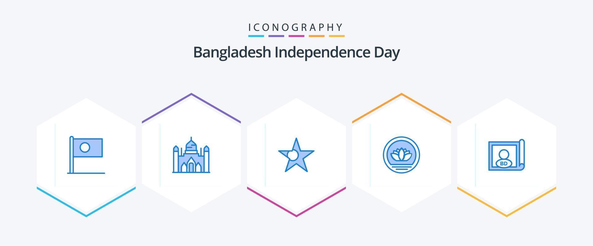 Bangladesh Independence Day 25 Blue icon pack including country. coins. lalbagh. coin. bangladesh vector