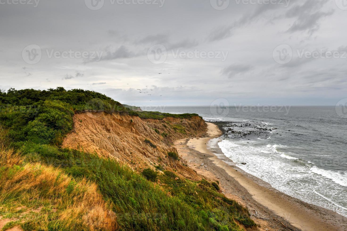 camp hero state park y la costa de long island en montauk, nueva york. foto