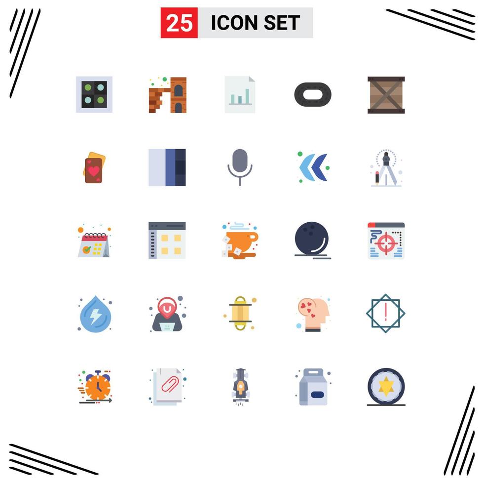 Editable Vector Line Pack of 25 Simple Flat Colors of programing design document coding treadmill Editable Vector Design Elements