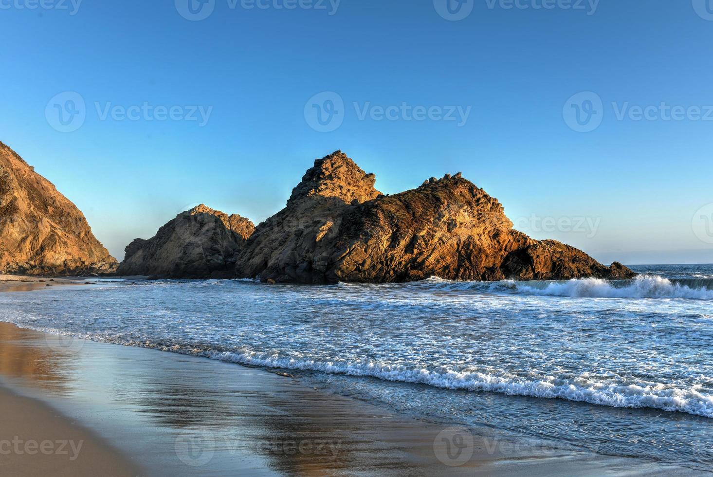 Pfeiffer Beach along Pfeiffer State Park in Big Sur, California. photo