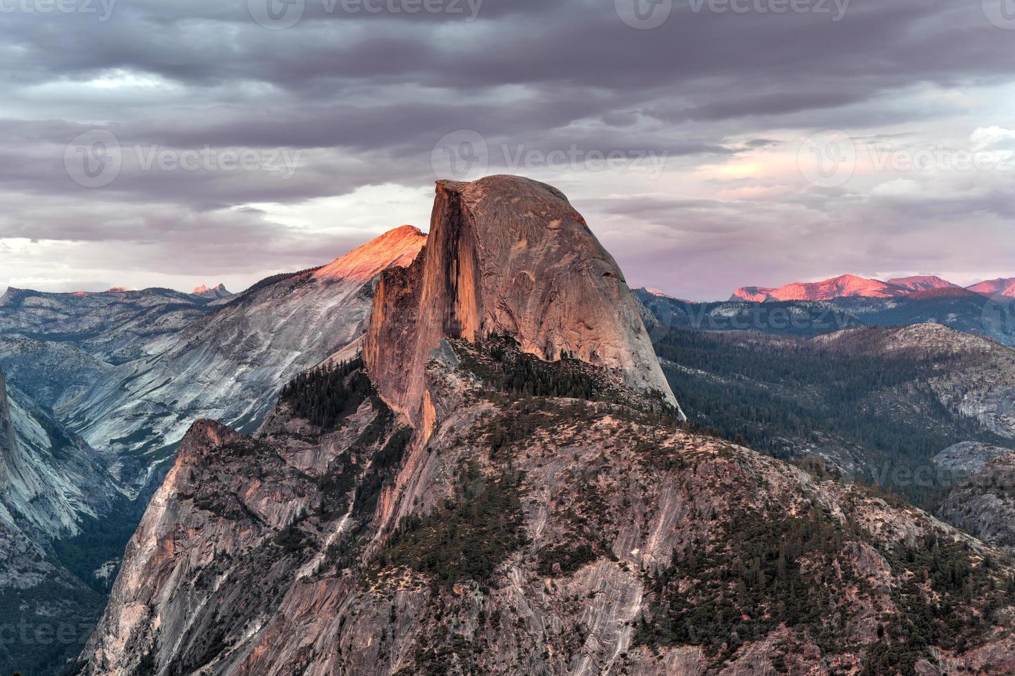 Glacier Point, an overlook with a commanding view of Yosemite Valley, Half Dome, Yosemite Falls, and Yosemite's high country. photo