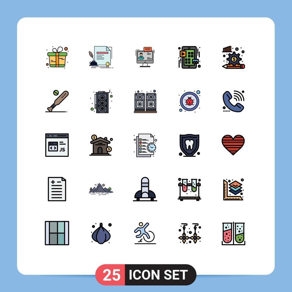 25 Creative Icons Modern Signs and Symbols of ui grid award online dialog Editable Vector Design Elements