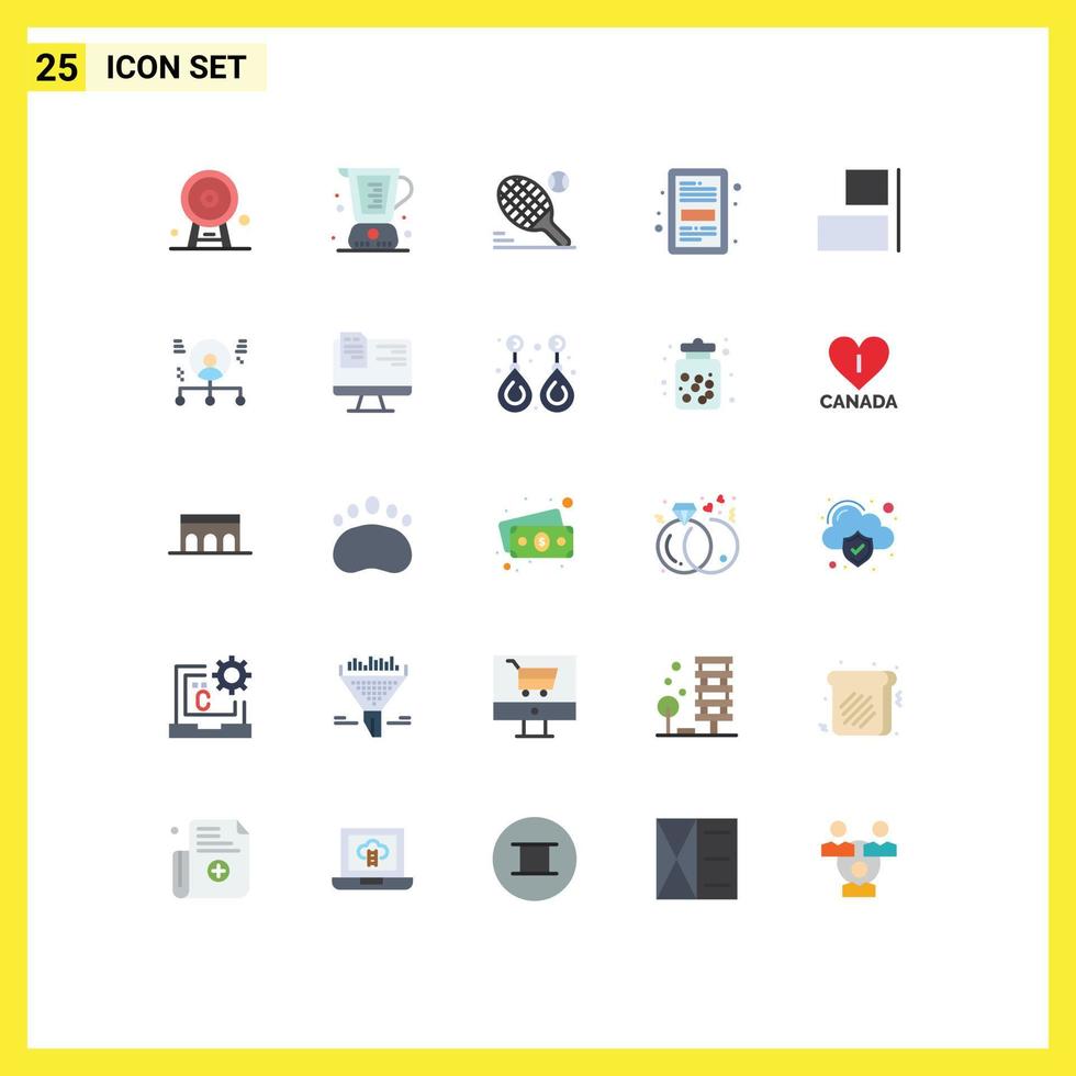 Universal Icon Symbols Group of 25 Modern Flat Colors of file ebook jug book racket Editable Vector Design Elements