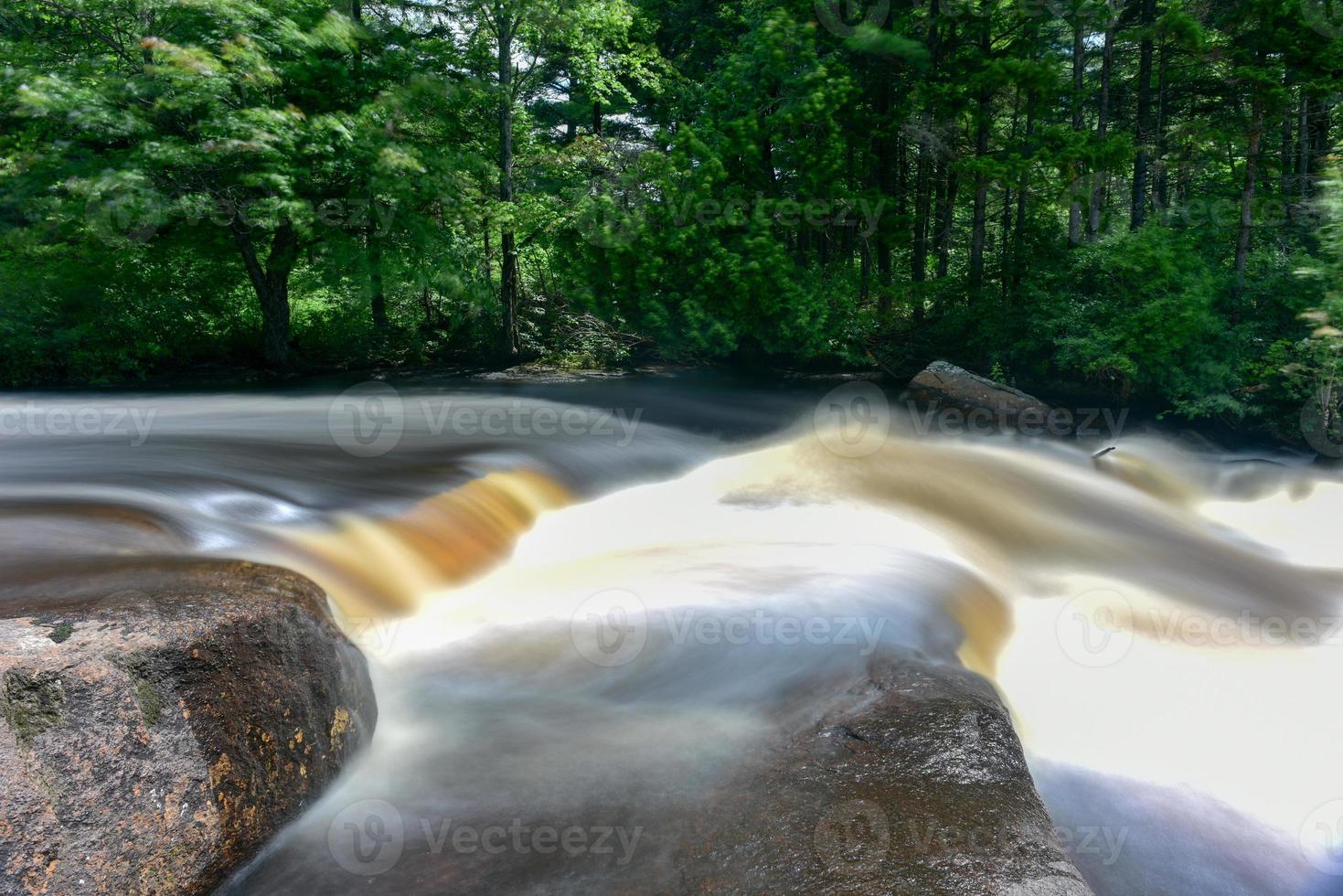 River flowing through the Adirondack River in by Cranberry Lake, New York. photo