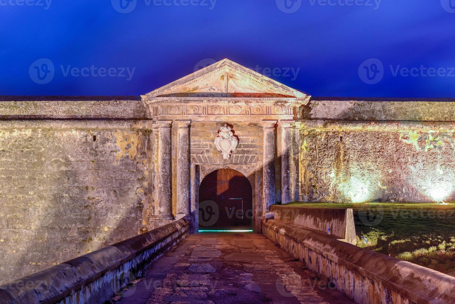 Castillo San Felipe del Morro also known as Fort San Felipe del Morro or Morro Castle at dusk. It is a 16th-century citadel located in San Juan, Puerto Rico. photo