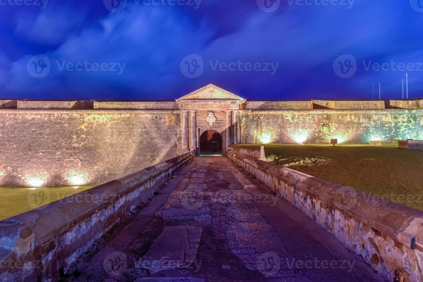 Castillo San Felipe del Morro also known as Fort San Felipe del Morro or Morro Castle at dusk. It is a 16th-century citadel located in San Juan, Puerto Rico. photo