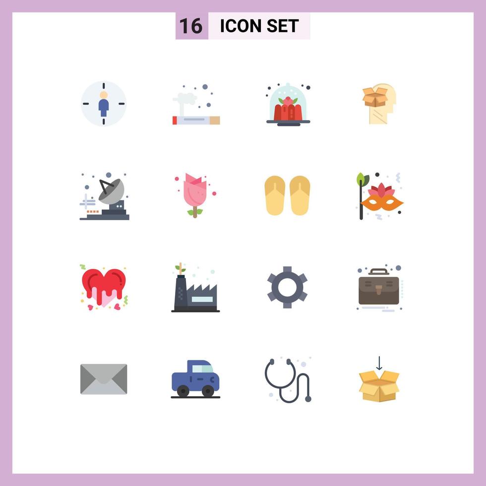 paquete de iconos de vector de stock de 16 signos y símbolos de línea para datos masculinos brownie unbox food paquete editable de elementos creativos de diseño de vectores