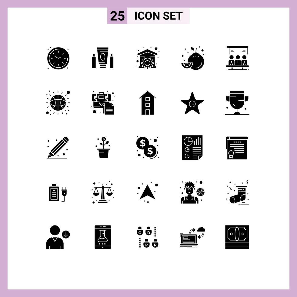 paquete de iconos de vector de stock de 25 signos y símbolos de línea para buscar elementos de diseño de vector editables de llave de fruta de casa de limón