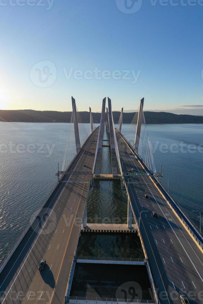 The New Tappan Zee Bridge spanning the Hudson River in New York. photo