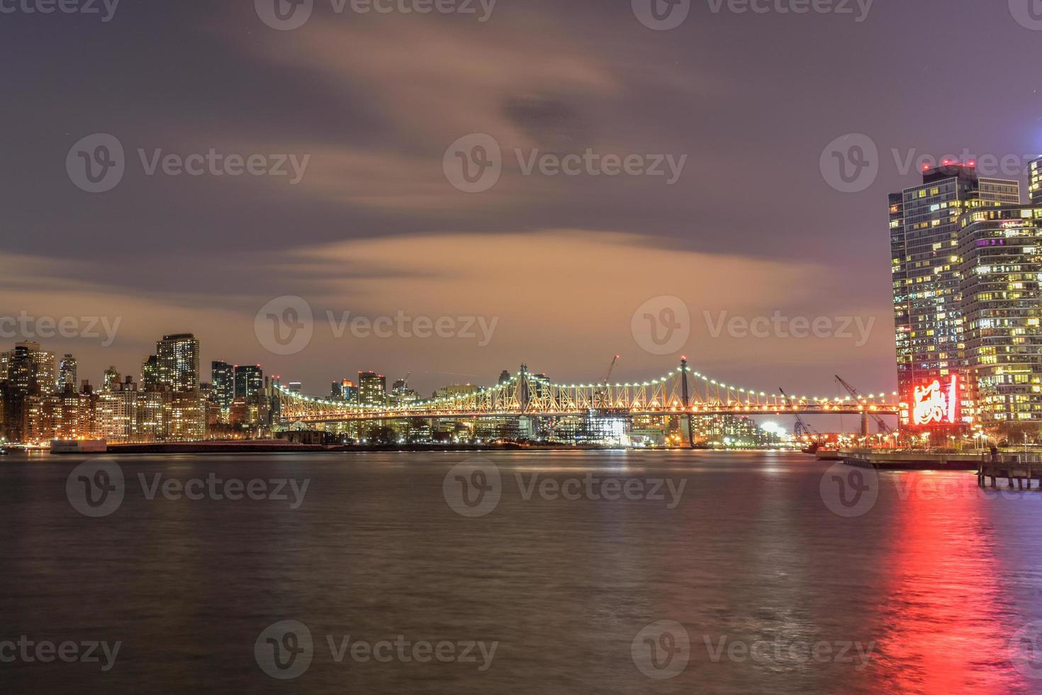 New York City skyline view from Gantry Park, Long Island City, Queens. photo