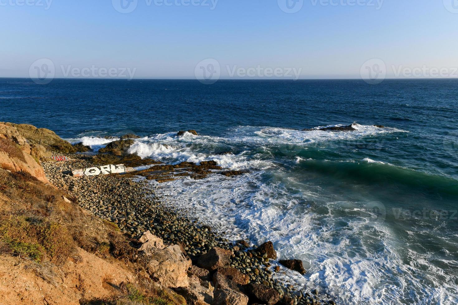 Panoramic view along the Pacific Coast Highway in Malibu, California. photo